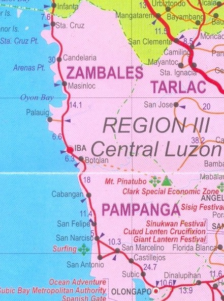 Sta Cruz-Olongapo map