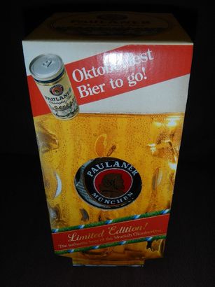 パウラナー オクトーバーフェスト ビア 1Ｌ缶＆グラス セット (1)