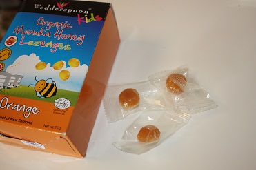 Wedderspoon Organic, Inc., Kids Organic Manuka Honey Lozenges, Orange, 70 g