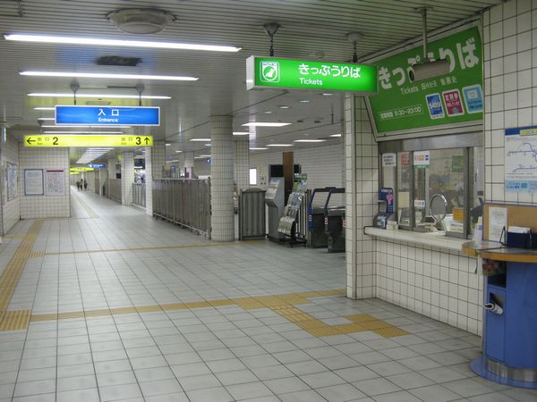 御幣島駅地下1階の改札口