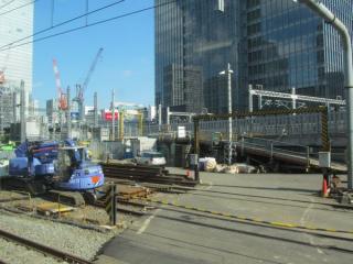 東京駅東北新幹線ホーム南側の作業基地。