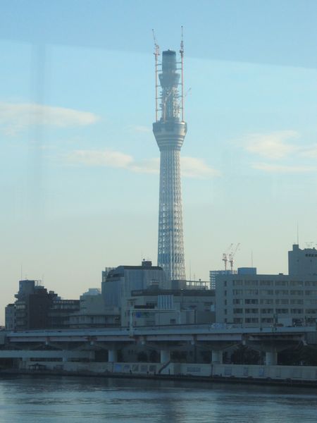 塔本体がほぼ完成したところ（高さ497m）。